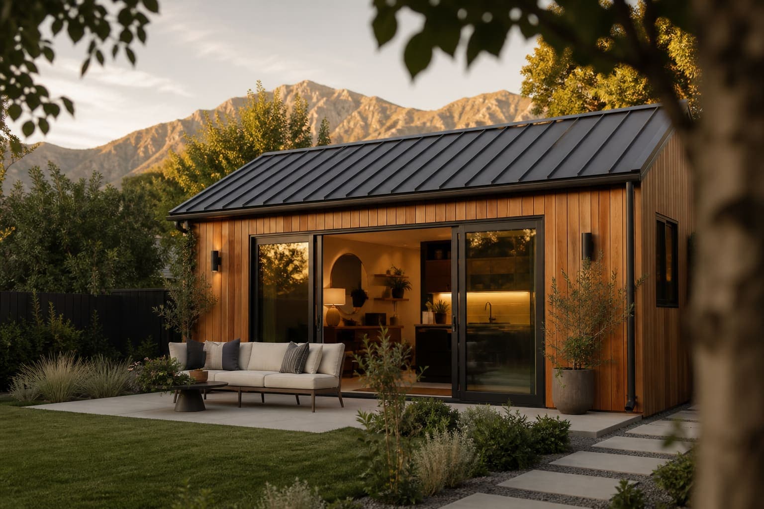Modern backyard ADU in Utah